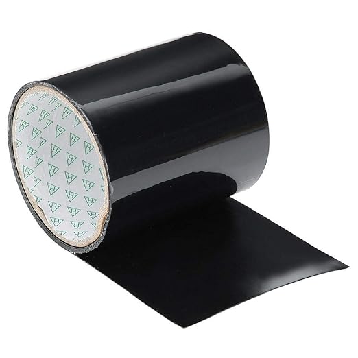 Fdit Flexible Waterproof Tape, Super Strong Adhesive Patch, Black, 150x10cm, PVC Material, for Water Pipes, Faucets, PE Pipes, Plastic Basins
