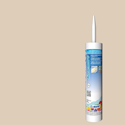 Mapei Keracaulk U Premium, Paintable, Unsanded, Siliconized Acrylic Caulk, Expertly Formulated to Match Grout Colors, 10 oz., 5049 Light Almond- Unsanded
