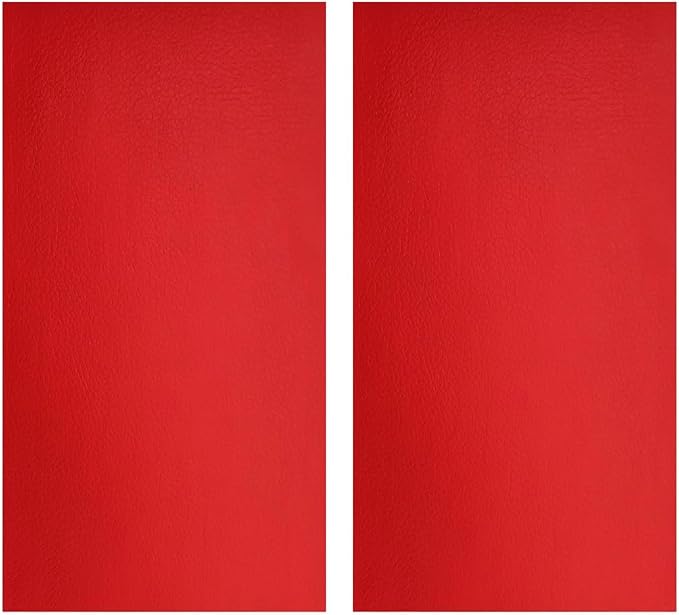 2PCS Car Leather Repair Patch Tape, 4 x 8 Inch Self Adhesive Portable Vehicle Seat Vinyl Repairs Kit, Automotive Interior Furniture Restoration Kit, Universal for SUV RV Truck (Red)