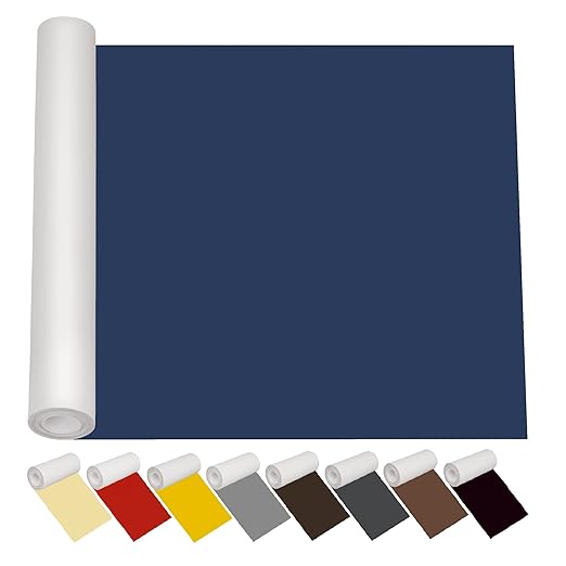 Leather Repair Patch Kit for Furniture 12.6X60 inch Dark Blue Waterproof Durable Leather Tape,Self-Adhesive Leather Patches for Couch,Sofa,Car Seat,Vinyl Chairs,Fabric Fix Etc.