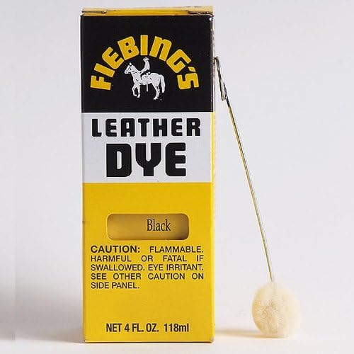 Fiebing's Leather Dye (4 Fl Oz, Mahogany) - Alcohol-Based, Penetrating, Permanent Dye for Shoes, Boots, Belts, Bags, Furniture - Includes Wool Dauber Applicator - Recolor & Restore Leathercraft