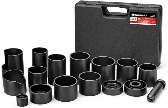 Powerbuilt 14 Piece Master Ball Joint Adapter Set, Fits for 2WD and 4WD Cars Trucks and SUV Ball Joint Tool, Compatible for Ball Joint Replacement and Repair - 940581