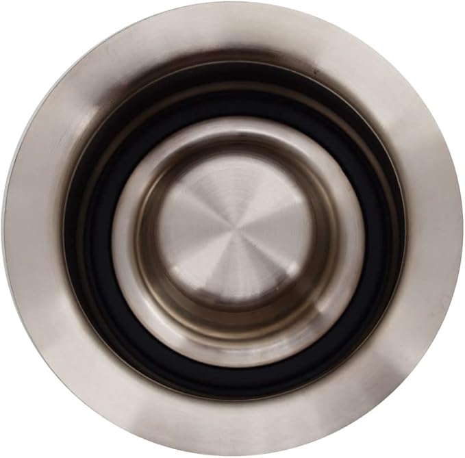 Westbrass D2089-20 4-1/4" Kitchen Sink Waste Disposal Drain Flange and Stopper, Stainless Steel