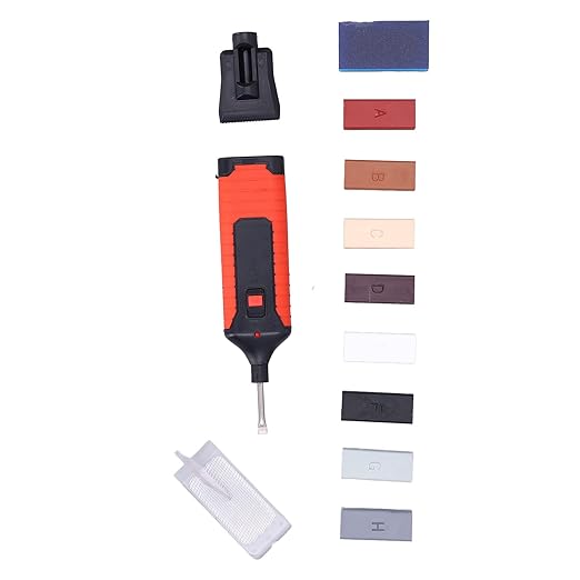 Tile Repair Electric Heating Pen, Tile Porcelain Repair Kit with Electric Heating Pen and Wax, 8 Colors Crack Gaps Repairing Tools Wall Nail Hole Repairing Kit for Stone Porcelain