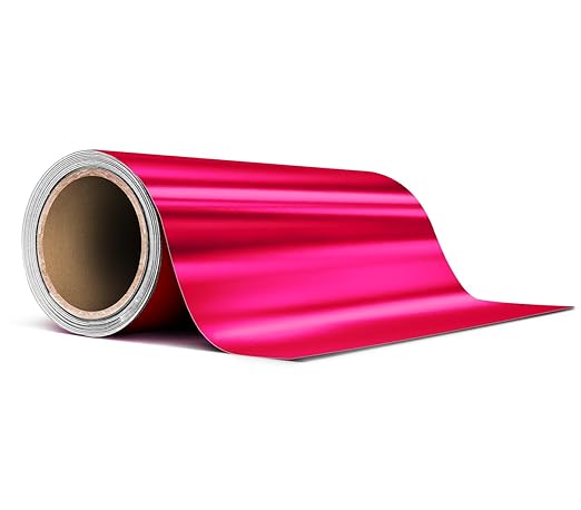 VViViD Satin Pink Magenta Metallic Chrome Pinstripe Vinyl Tape Roll (4” x 25ft)