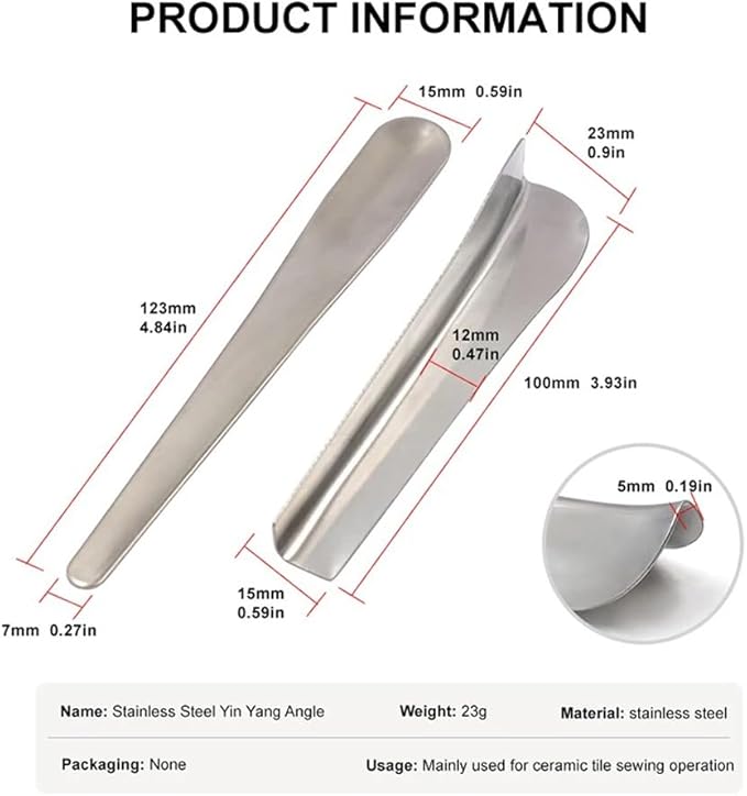 6 Pack Tile Grout Finishing Tool Spreader Spatulas Applicator Streamline Caulk Spatula Stainless Steel Concave and Convex Caulking Spatulas Tool Set for Silicone Sealant Caulk Grout Sealer