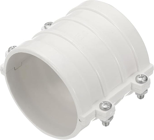 PATIKIL 2-15/16" Water Pipe Repair Clamp PVC Leak Sealer for OD 75mm PE/PPR/Pipes and Plumbing (Length 3.1 Inch), White