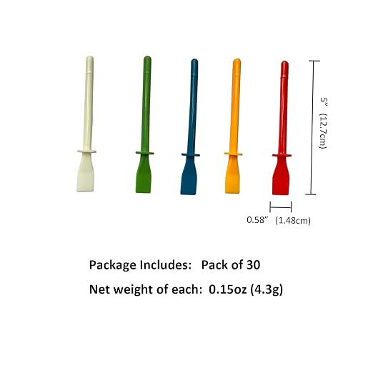 Lependor Glue Spreaders, Colored Plastic Glue Smear Sticks Applicator DIY Art Leather Craft Tool, Easy Clean Polypropylene Plastic - Pack of 30