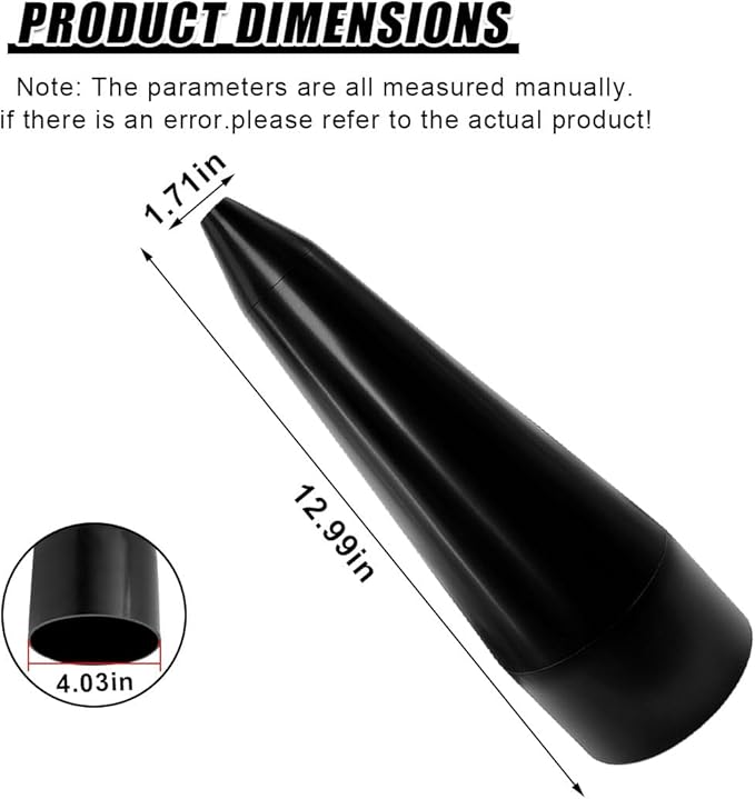 YoRise CV Boot Installation Cone Tool, Plastic Stretch CV Boot Expander Tool Replacement with Smooth Surface, Universal Automotive Repair Accessories for Axle Boots Stretching & Mounting (Black)