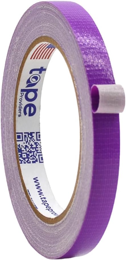 WOD DTC10 Advanced Strength Industrial Grade Purple Duct Tape, 1/2 inch x 60 ft. Waterproof, UV Resistant For Crafts & Home Improvement