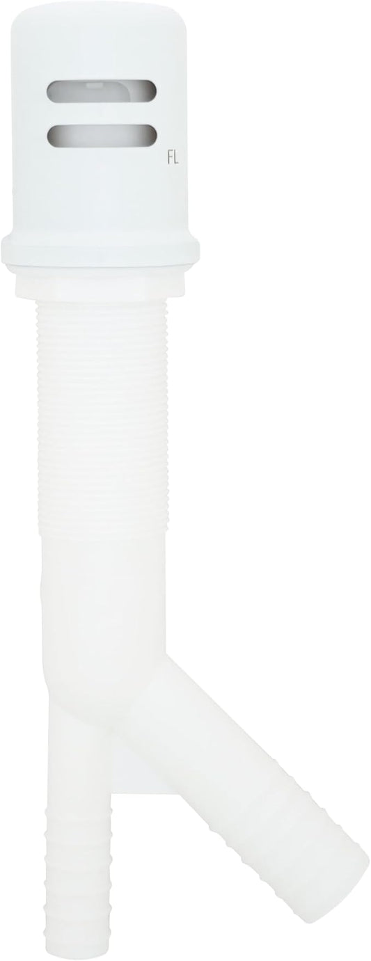 Westbrass D200-1-5-50 1-3/4" x 2-3/4" Solid Brass Air Gap Cap Kit, Skirted, Powder Coat White (5-Pack)
