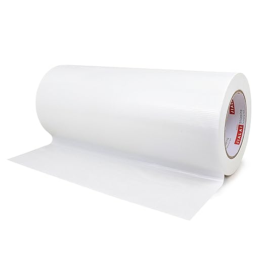 12 Inch Wide Duct Tape, Industrial Grade 30Yards (90 ft) Wide Tape Duct, 9 Mil Heavy-Duty, Waterproof, Strong, Flexible, No Residue, for Crafts & Home Improvement (White, 12'' x 90ft)