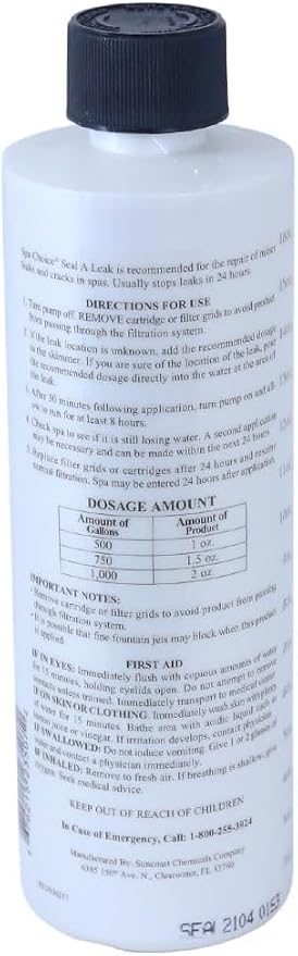 SpaChoice 1-Pint Premium Seal A Leak, Hot Tub Leak Sealer, Made in USA