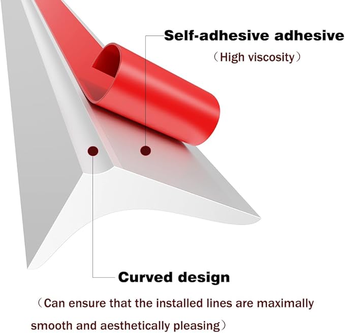 Water Dam Silicone Waterproof Barrier Bathroom and Kitchen Water Strip Coving Edging Strip（White-3.3m）