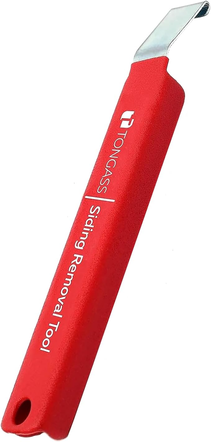TonGass 7-Inch Vinyl Siding Removal Tool with Extra Long Handle, Steel Blade Vinyl Installation and Removal Tool, The Ultimate Vinyls Zip Tools, Avoid Damaging Vinyls Siding Tools - 1 Pack