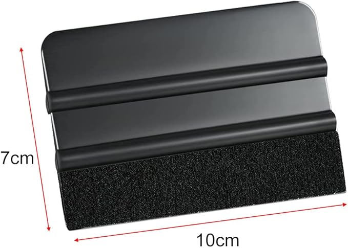 Gebildet 8Pcs Black Squeegee 4 Inch for Car Vinyl Film Wrapping Decal Squeegee Window Tint Work + 10pcs Black Felt