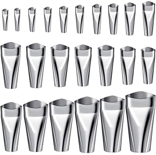 Hotop 23 Pieces Caulking Finisher Kit Caulk Nozzle Applicator Stainless Steel Sealant Finishing Tool Caulk Nozzle Finisher Kit for Kitchen Bathroom Window, 23 Sizes