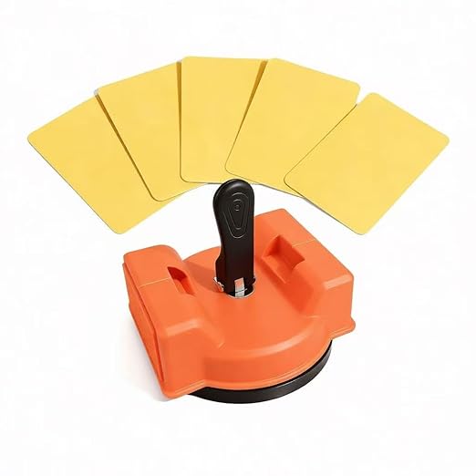 Heavy Duty Floor Gap Fixer Tool with 5 Reusable Sticky Pads – 180 lbs Suction, 4.64" Suction Cup & Dual-Side Striking Surface for Laminate, Hardwood, and Vinyl Floor Repair