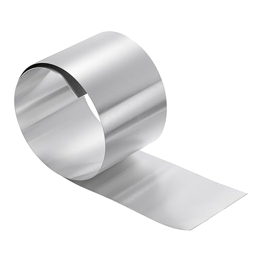 uxcell Aluminum Flashing Roll, 5in x 3.3ft Metal Roof Panels 0.6mm Waterproof Aluminum Sheet Roll for House Repair, Roof Flashing, Sealing Windows Doors, DIY Projects