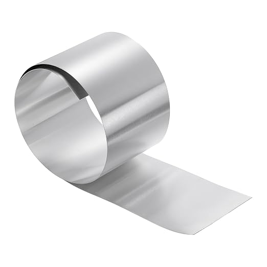 uxcell Aluminum Flashing Roll, 5in x 3.3ft Metal Roof Panels 0.5mm Waterproof Aluminum Sheet Roll for House Repair, Roof Flashing, Sealing Windows Doors, DIY Projects
