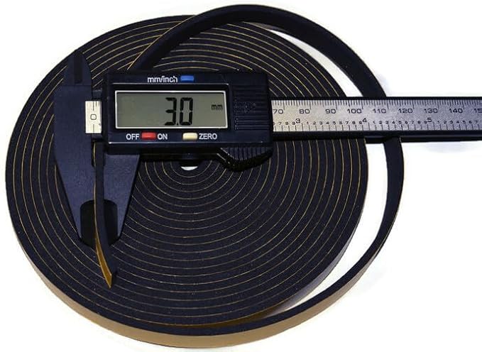 ACCORDION BELLOWS REPAIR SEAL TAPE ROLL ITALIAN MADE SELF ADHESIVE 16 FEET ROLL SIZE: (9MM WIDE X 3MM THICKNESS)