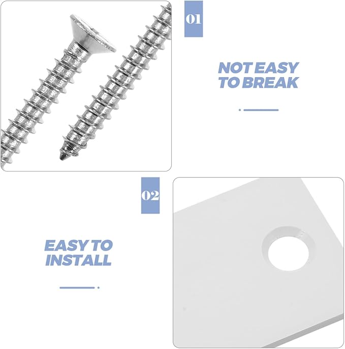 Angoily Door Repair Plate 2.24X1.10 Inch Stainless Steel Door Hole Repair Gasket Edge Gap Filler for Deadbolt Strike Plate and Interior Door Hardware Replacement
