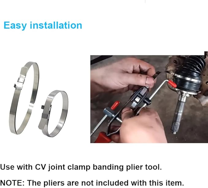 Drive Shaft CV Boot Band Clamps - Axle Boot Clamps Universal Adjustable Stainless Steel CV Boot Clamp for CV Boots & Joints 24Pcs(12pcs Large+ 12pcs Small)