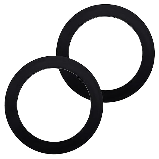2pcs FLG-Seal Sink Seal Gasket Accessory, Putty-Free Rubber Seals Ring Replacement Parts for InSinkErator Kitchen Sink Garbage Disposal Drain (Black)