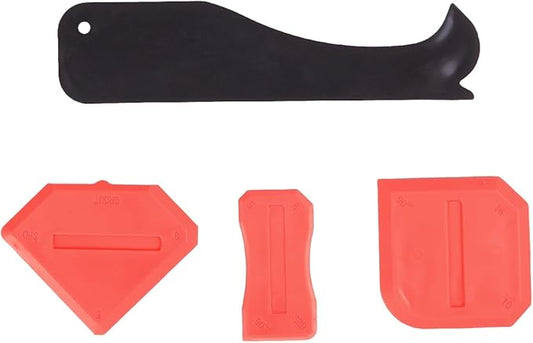 4 Pcs Orange Silicone Caulking Tools, Compatible Sealant Caulk Tool Kit Finishing Tools, Sealing Kit for Kitchen Bathroom Floor Sink Joint/Home Renovatio