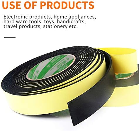 Foam Insulation Tape Adhesive, Seal, Doors, Weatherstrip, Waterproof, Plumbing, HVAC, Windows, Pipes, Cooling, Air Conditioning, Weather Stripping, Craft Tape (66 Ft x 1/8" x 2")