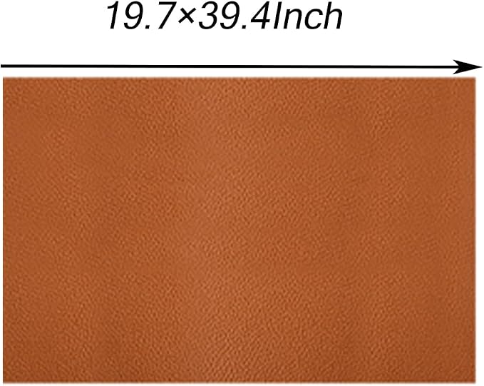 Faux Leather Repair Patch 19.7 × 39.4In,Gray Self - Adhesive Leather Repair, 2.5MM Thick Upholstery Leather for Upholstery Crafts, DIY Sewing, Sofas, Furniture, Car Seats, Chairs(1Pcs)