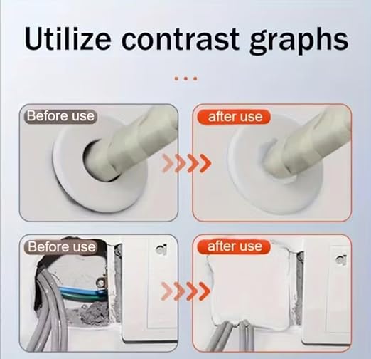 Sealant Mastic Waterproof Putty, Sealing Clay Quick Wall Repair Mud, Plumbers Putty for Sink Drain, Hole Filler, Wall Grooves & AC Pipe Gaps, Durable Foam Powder Plumbers, Contractors (5Pcs)