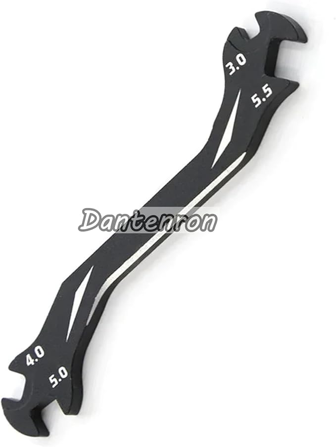 RC Multi-Function Wrench Turnbuckle Nut Ball Joint Remover 3mm 4mm 5mm 5.5mm Universal Repair Tool Aluminum Alloy for 1/10 1/8 1/24 Crawler Truck Off Road Car Boat Drone Airplane (Black)