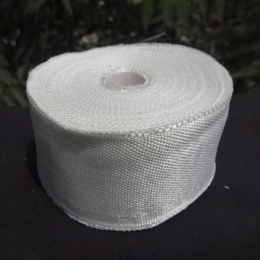 Fiberglass Cloth Roll Non Adhesive Woven Fiberglass Mesh Tape Fiberglass Insulation Tape Plain Weave Fiberglass Cloth Tape for Reinforced Repair Winding, Seams, Boat, Molding (2 in x 99 FT)