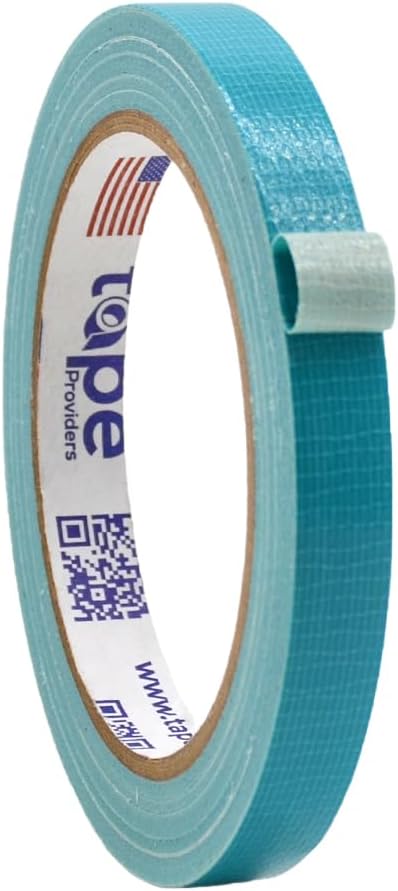 WOD DTC10 Advanced Strength Industrial Grade Teal Blue Duct Tape, 1/2 inch x 60 ft. Waterproof, UV Resistant For Crafts & Home Improvement