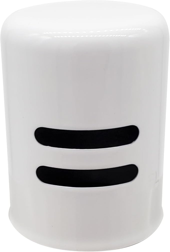 Westbrass D201-10-50 1-5/8" x 2-1/4" Solid Brass Air Gap Cap Only, Non-Skirted, Powder Coat White (10-Pack)