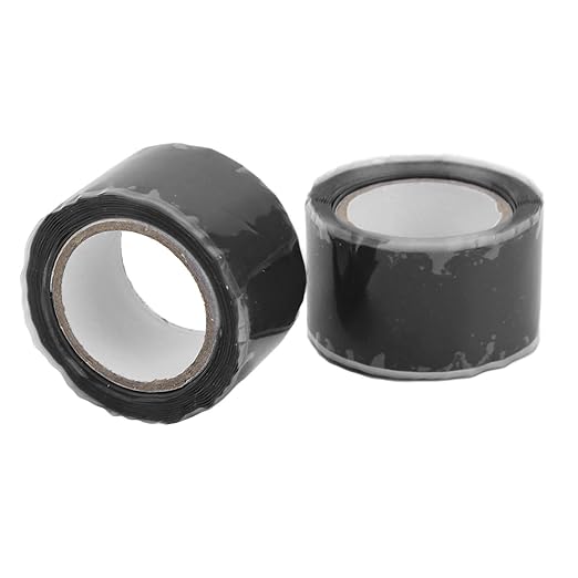 Self Fusing Silicone Tape High Temperature Adhesive Tape for Plumbing Repairs Hose Leak Fixing 2 Rolls 1.5m x 2.5cm (Black)