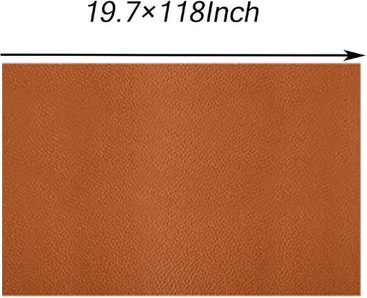 Faux Leather Repair Patch 19.7 × 118In,White Self - Adhesive Leather Repair, 2.5MM Thick Upholstery Leather for Upholstery Crafts, DIY Sewing, Sofas, Furniture, Car Seats, Chairs(1Pcs)