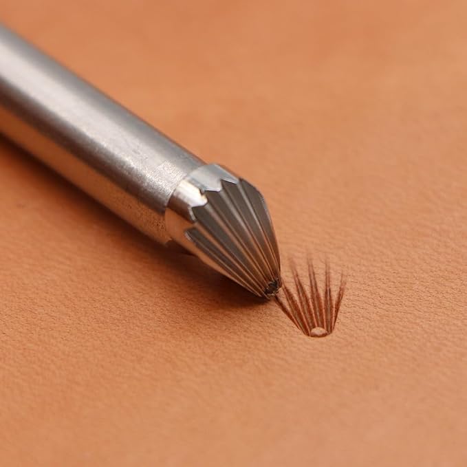 Leather Stamp Tools Stamping Working leathercraft Carving Leather Craft Working Generic Geometrics Seashell Filler (F048)