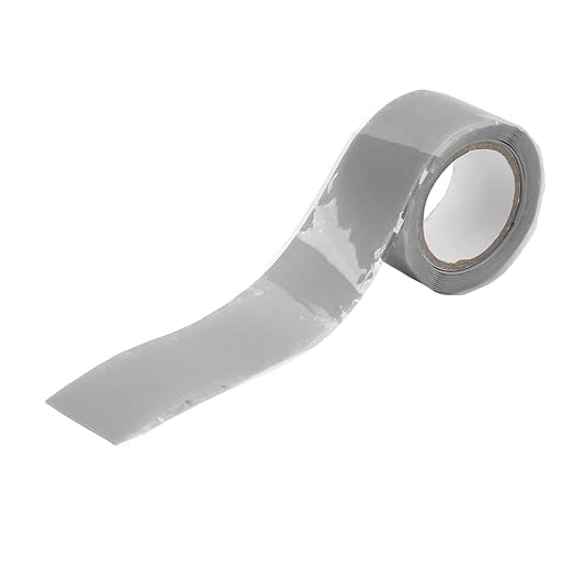 Self Fusing Silicone Tape High Temperature Adhesive Tape for Plumbing Repairs Hose Leak Fixing 2 Rolls 1.5m x 2.5cm (Gray)