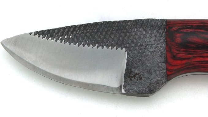 Full Tang Real File Hunting Knife w/Leather Sheath Outdoors Hunting Camping Fishing Outdoors (SM-2)