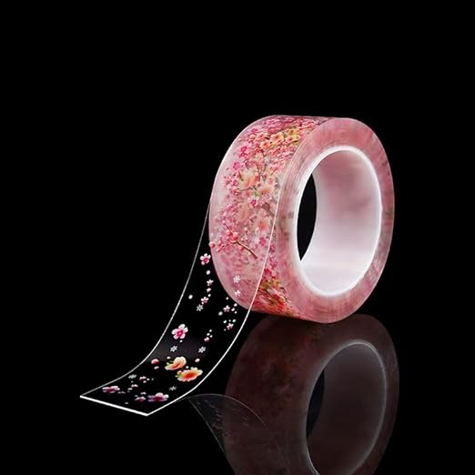 Caulk Tape PVC Self Adhesive Peach Blossom-Caulking Sealant Tape Strip for Kitchen Countertops, Bathroom Tiles, Wall Joints and Toilet Gaps (Print Designs, 1.65Inch x 16.4Ft)