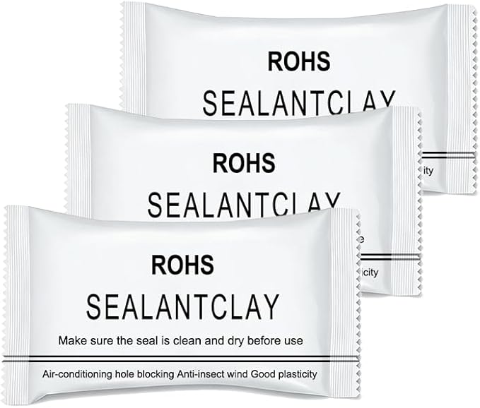 3 Pack Waterproof Sealant Mastic, Sealing Mastic Quick Mending Mud For Air Conditioning Repair, Wall Hole Filler Putty For Wall Holes Repair Sealant Clay