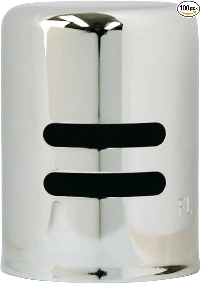 Westbrass D201-100-05 1-5/8" x 2-1/4" Solid Brass Air Gap Cap Only, Non-Skirted, Polished Nickel (100-Pack)