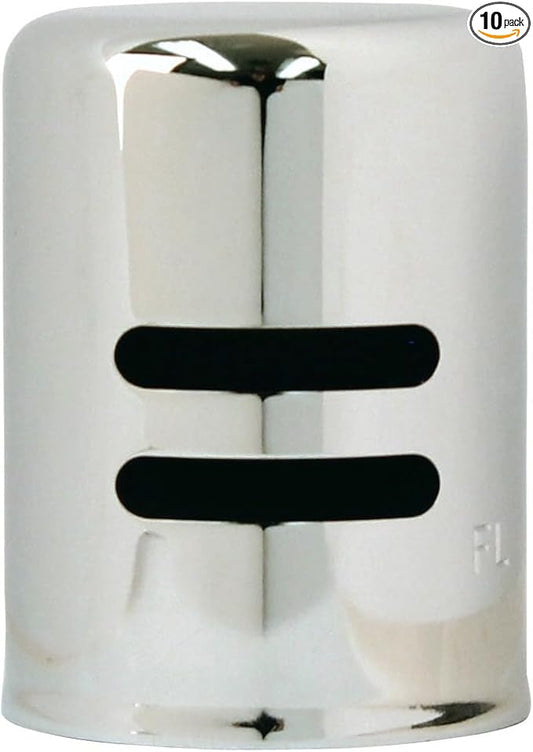 Westbrass D201-10-05 1-5/8" x 2-1/4" Solid Brass Air Gap Cap Only, Non-Skirted, Polished Nickel (10-Pack)