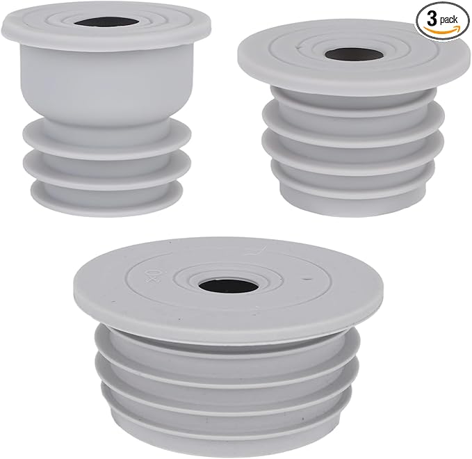 3pcs Washing Machine Drain Hose Seal, Silicone Washer Pipe Cover Plug Hose Adapter Sewer Drain Seal for Kitchen Sink Floor Pipe Bathroom Drainage Laundry Room