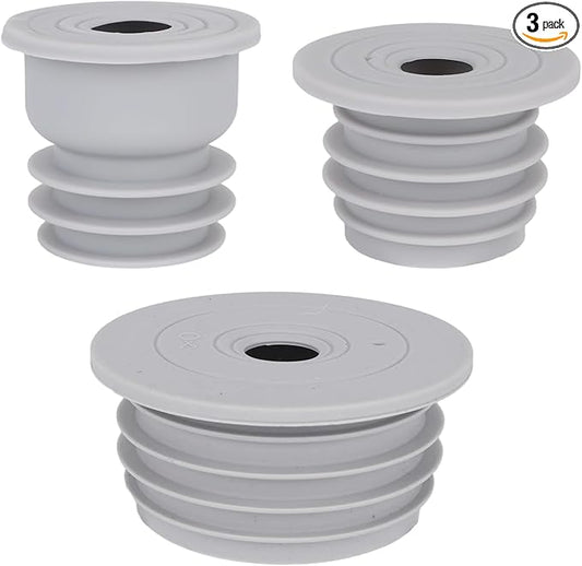 3pcs Washing Machine Drain Hose Seal, Silicone Washer Pipe Cover Plug Hose Adapter Sewer Drain Seal for Kitchen Sink Floor Pipe Bathroom Drainage Laundry Room