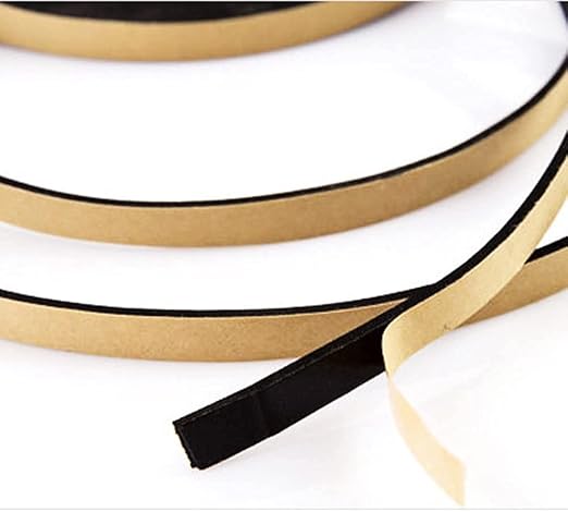 Kitchen Self Sealing Adhesive Tape Dust Waterproof Sealing Strip Caulk Trim Stripe Closed Cell Seal Mounting Tape for Bathroom Shower Tub Toilet Window Kitchen Sink Sealing (1PC) (Black) (Black)