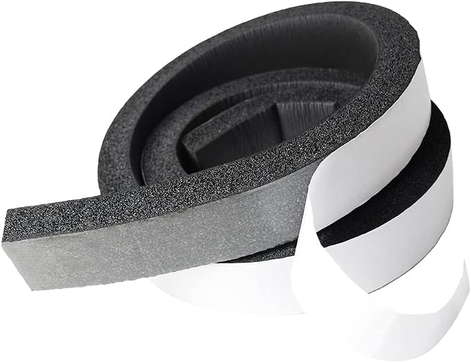 DOBTIM Pipe Insulation Foam Wrap Tape, Self Adhesive with High Resilience for Pipe Insulation Wrap 6.5 Ft x 2 Inch Wide x 1 Inch Thick