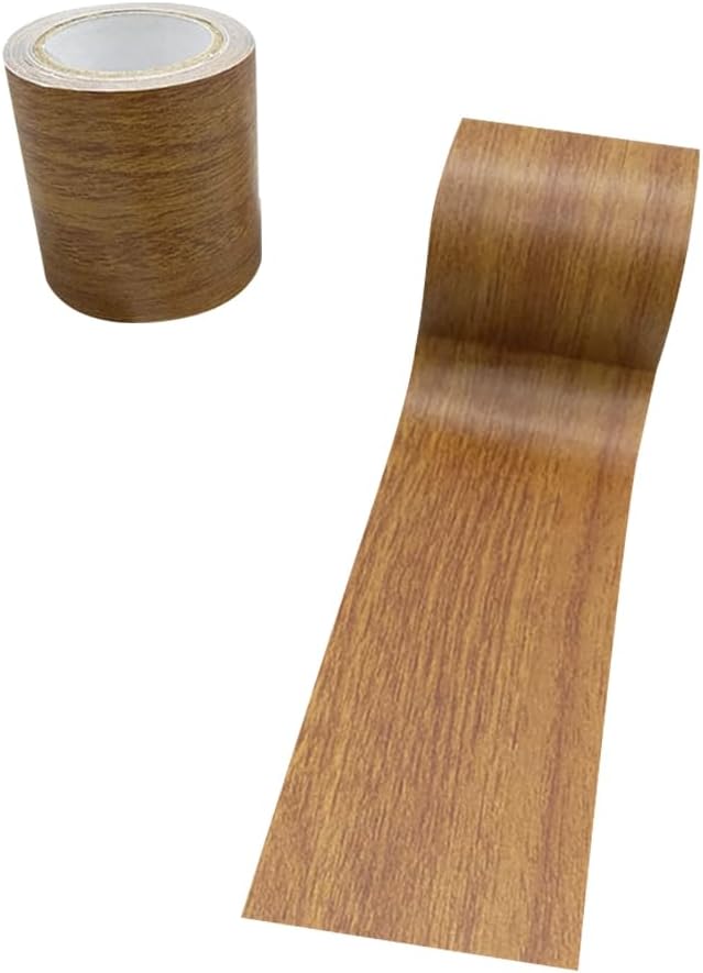 2.2 Inch x 15 Feet Brown Wood Grain Repair Tape for Wood Surfaces, Waterproof, DIY, Arts and Craft